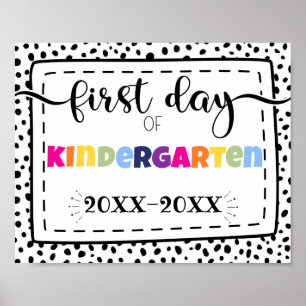 eerste dag van de kleuterschool foto prop bord poster