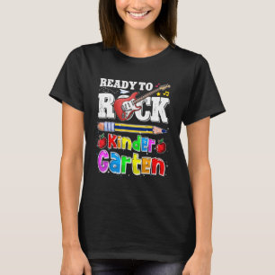 Eerste dag van de kleuterschool Kinder klaar om ro T-shirt