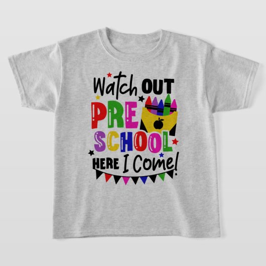 Eerste dag van de kleuterschool let op t-shirt (Laagn)