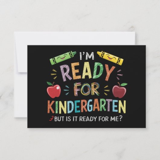 Eerste dag van de kleuterschool leuk terug naar sc bedankkaart (Voorkant)