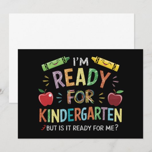 Eerste dag van de kleuterschool leuk terug naar sc kaart (Voorkant / Achterkant)