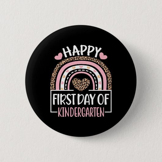 Eerste dag van de kleuterschool Leuk Terug naar sc Ronde Button 5,7 Cm (Voorkant)