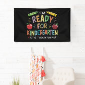 Eerste dag van de kleuterschool leuk terug naar sc spandoek (Insitu)