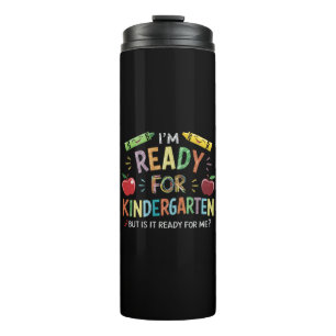 Eerste dag van de kleuterschool leuk terug naar sc thermosbeker