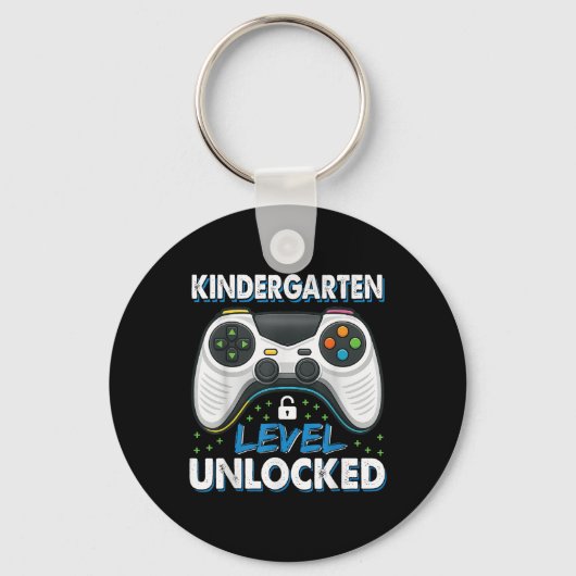 Eerste dag van de kleuterschool niveau ontgrendeld sleutelhanger (Voorkant)