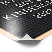 Eerste dag van de kleuterschool teken Eerste dag v Foto Afdruk (Hoek)