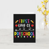 Eerste dag van de kleuterschool Terug naar school  Kaart (Gele Bloem)