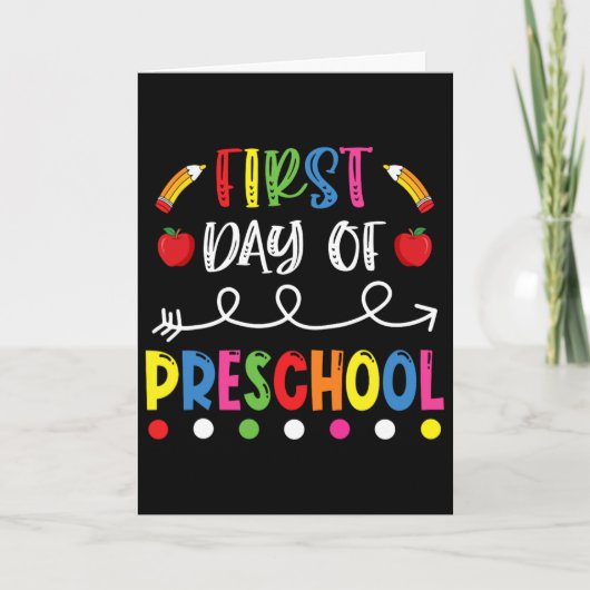 Eerste dag van de kleuterschool Terug naar school Kaart (Voorkant)