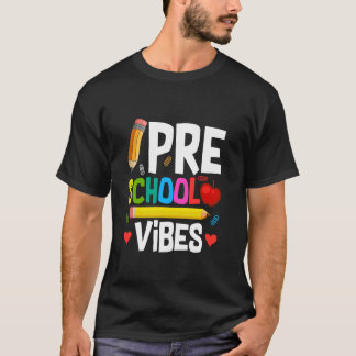 Eerste dag van de kleuterschool vibes leraar terug t-shirt