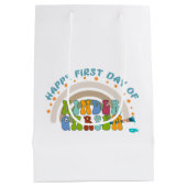 Eerste dag van de kleuterschool voor jongens en me medium cadeauzakje (Achterkant)