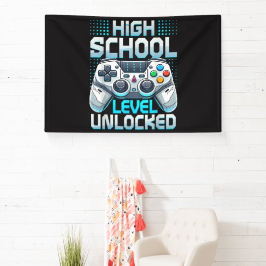 Eerste Dag Van De Middelbare School Niveau Ontgren Spandoek (Insitu)