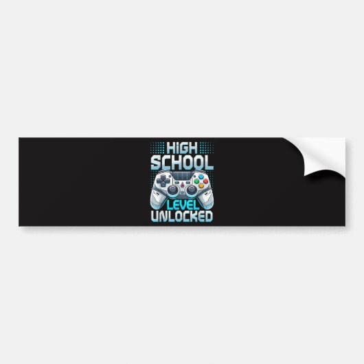 Eerste dag van de middelbare school ontgrendeld bumpersticker (Voorkant)