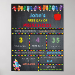 Eerste dag van de PRESCHOOL-gebarentaal, EERSTE GR Poster