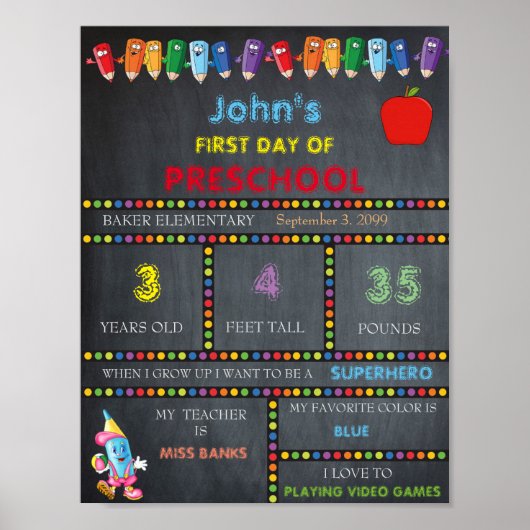 Eerste dag van de PRESCHOOL-gebarentaal, EERSTE GR Poster (Voorkant)