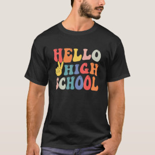 Eerste dag van de Retro Peace High School Docent T-shirt
