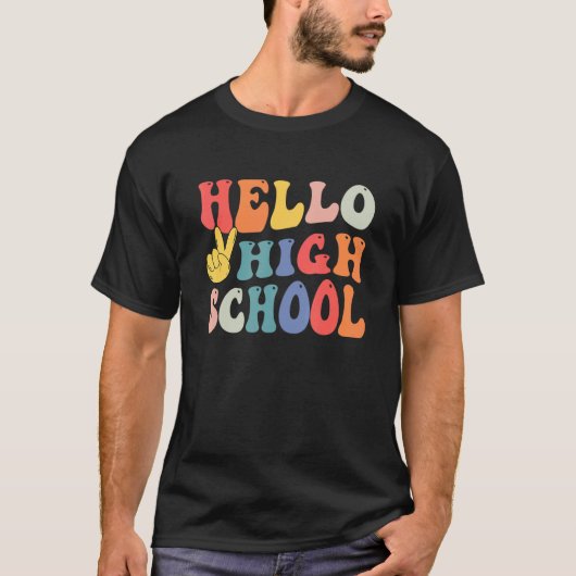 Eerste dag van de Retro Peace High School Docent T-shirt (Voorkant)