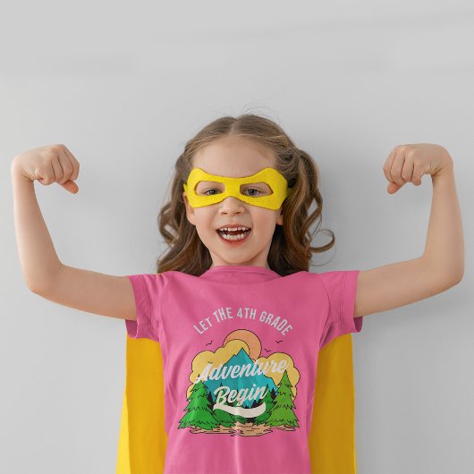 Eerste dag van de school 4e klas leraar waardering t-shirt