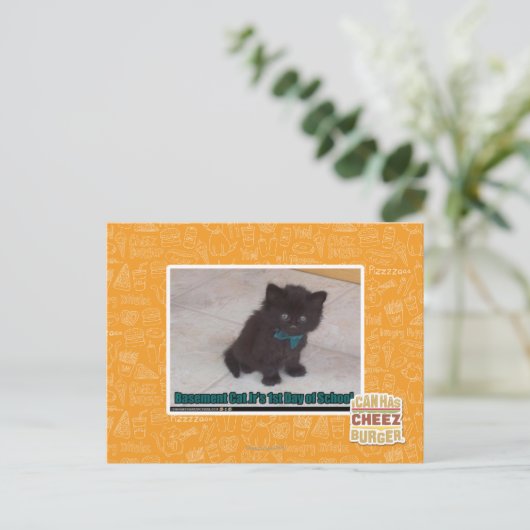 Eerste dag van de school briefkaart (Staand voorkant)