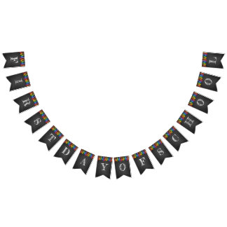 Eerste dag van de school Bunting Banner