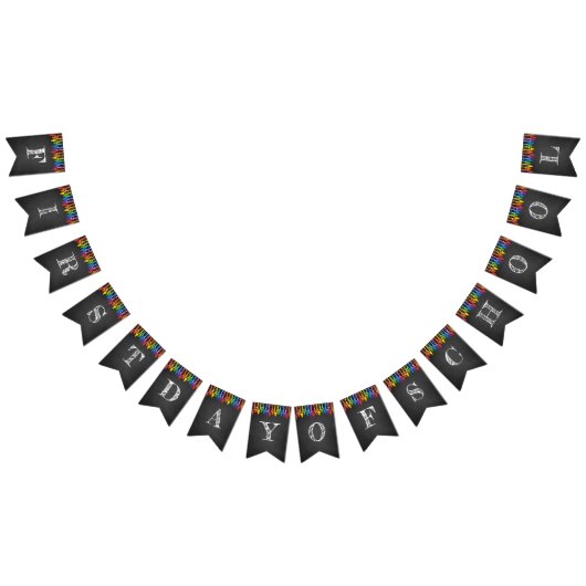 Eerste dag van de school Bunting Banner (Alle)