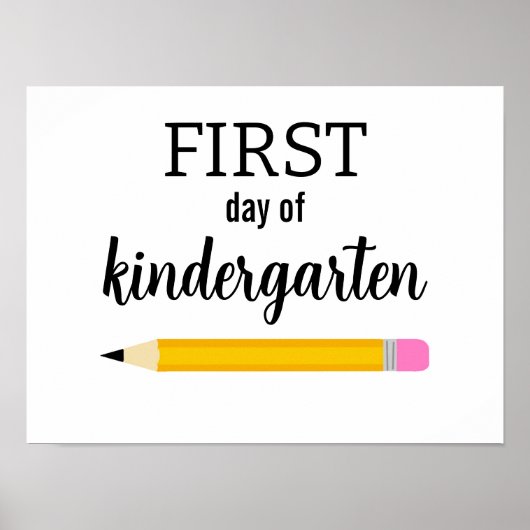 Eerste dag van de School Custom School Grade Poster (Voorkant)