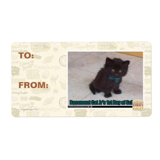 Eerste dag van de school etiket (Voorkant)