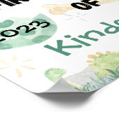 Eerste dag van de school Foto Op Poster Leuke Dino (Hoek)