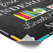 Eerste dag van de school gepersonaliseerde bewerkb poster (Hoek)