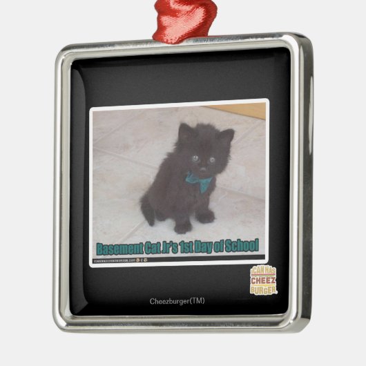 Eerste dag van de school metalen ornament (Links)