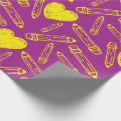 Eerste dag van de school Naadloos inpakpapier (Hoek)