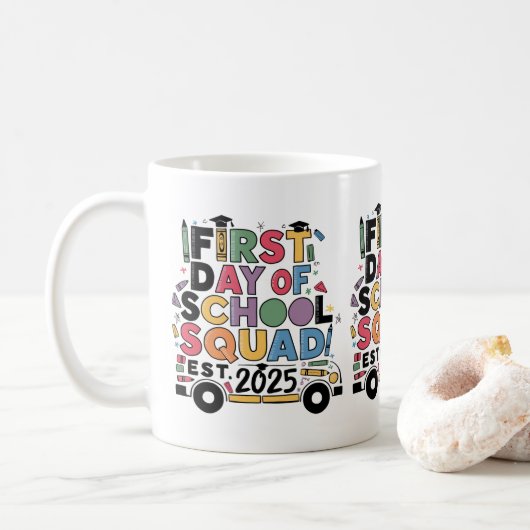 Eerste dag van de School Squad Mok - Terug naar Sc (Met donut)