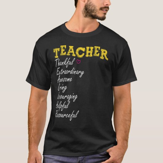 Eerste dag van de school terug naar de leerkracht t-shirt (Voorkant)