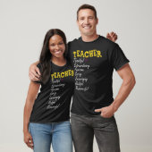 Eerste dag van de school terug naar de leerkracht t-shirt (Unisex)
