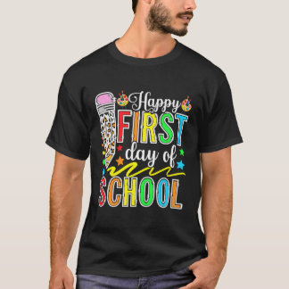 Eerste dag van de school terug naar de leerschool t-shirt