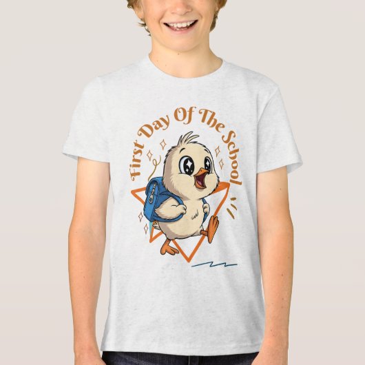 Eerste dag van de school Tri-Blend shirt (Voorkant)