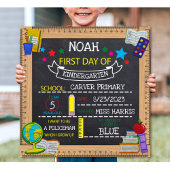 Eerste dag van de school Vul in Blanks Chalkboard Poster