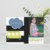 Eerste dag van de schoolbuskaart kaart (Staand voorkant)
