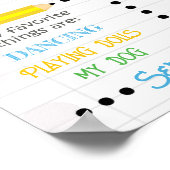 Eerste dag van de schoolkinderen Naam Datum Poster (Hoek)