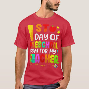 Eerste dag van de schoolpreek voor mijn leraar ter t-shirt