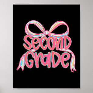 Eerste dag van de tweede klas bloemstuk voor leraa poster