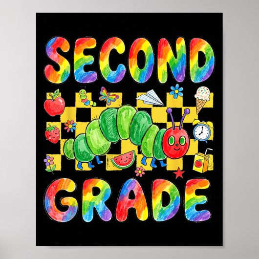 Eerste dag van de tweede klas leraar meisjes kinde poster (Voorkant)