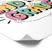 Eerste dag van de tweede klas terug naar school le poster (Hoek)