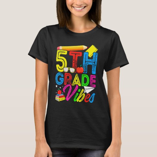 Eerste dag van de vibes van de vijfde klas naar sc t-shirt (Voorkant)