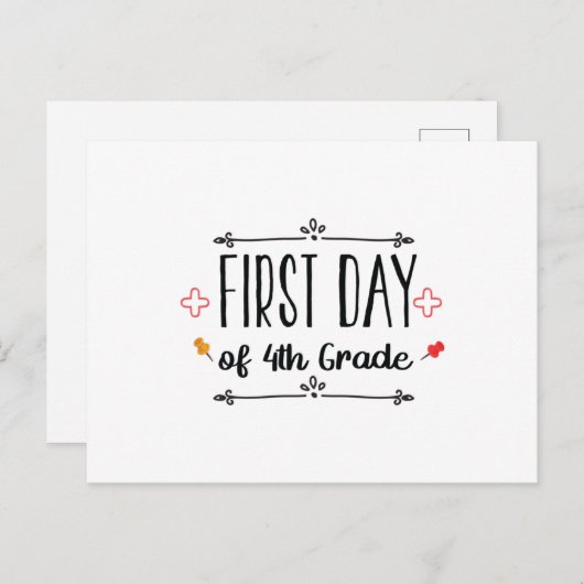Eerste dag van de vierde graad briefkaart (Voorkant / Achterkant)