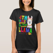 Eerste dag van de vierde klas: prob llama terug na t-shirt (Voorkant)