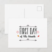 Eerste dag van de vijfde graad briefkaart (Voorkant / Achterkant)