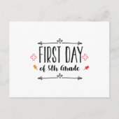 Eerste dag van de vijfde graad briefkaart (Voorkant)