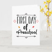 Eerste dag van de voorschool kaart (Gele Bloem)