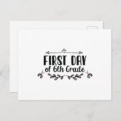 Eerste dag van de zesde graad briefkaart (Voorkant / Achterkant)