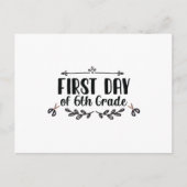 Eerste dag van de zesde graad briefkaart (Voorkant)